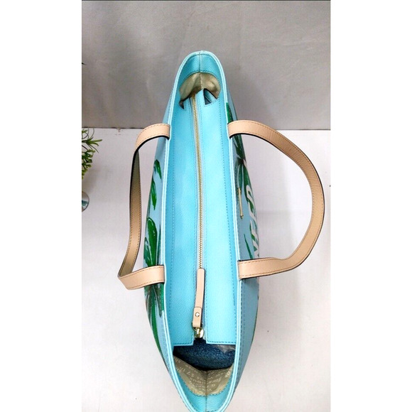 Kate Spade Francis I Need A Vacation Multicolor Double Handle Tote Bag - Picture 10 of 15